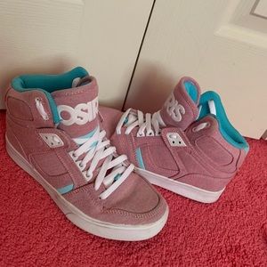 Pink, white, and blue Osiris